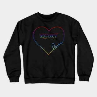 LGBT Rainbow Love Heart Pride Design Crewneck Sweatshirt